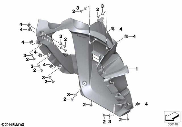 46638545622 - Frame and Mounting Parts: Grill Cover - Black for BMW-Motorrad Image image