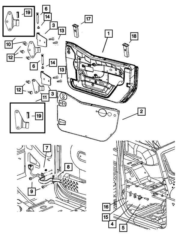 « 55395432AB – Doors, Door Mirrors and Related Parts : Moitié Avant Extérieure De Porte Panneau, Côté Droit pour Mopar Image »