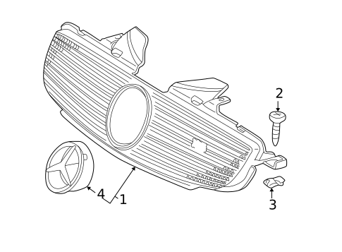 Grille & Components for 1998 Mercedes-Benz SLK230 #0
