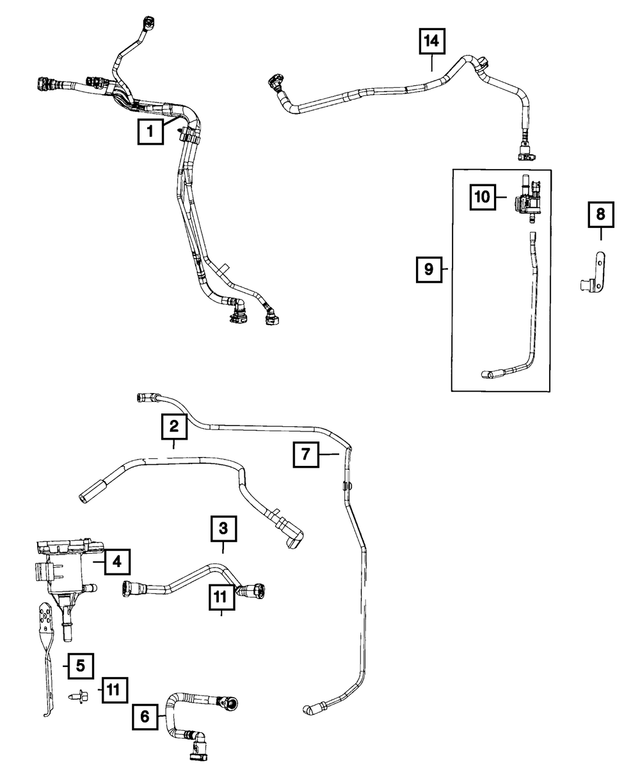 68410860AB - Emission Controls: Purge Tube for Mopar Image