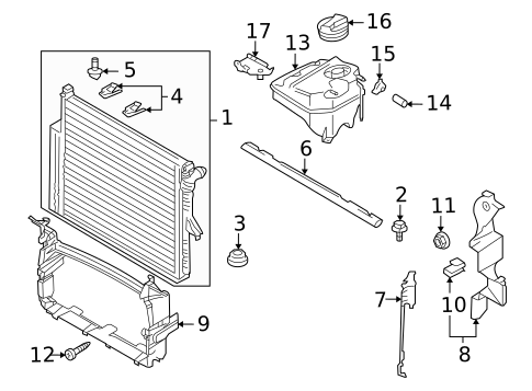 Radiator & Components for 2004 Volkswagen Touareg #0