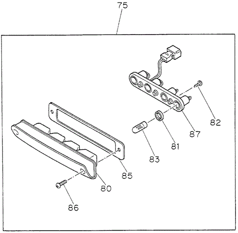 Taillight (HI-Mount) for 1997 Honda Passport #0