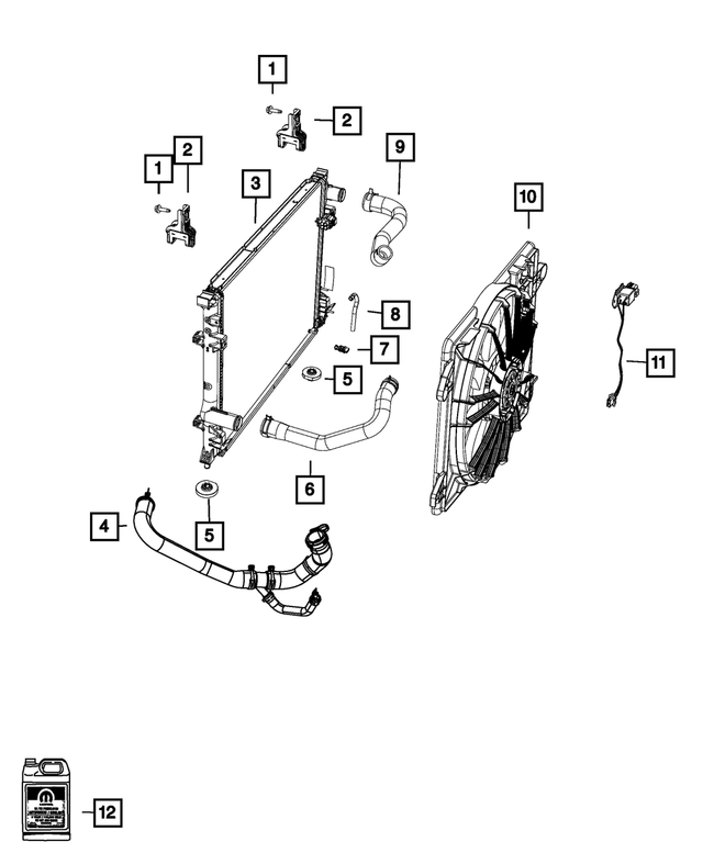 « 5137723AA – Cooling : Climatisation Et Chauffage Vidange pour Mopar Image »