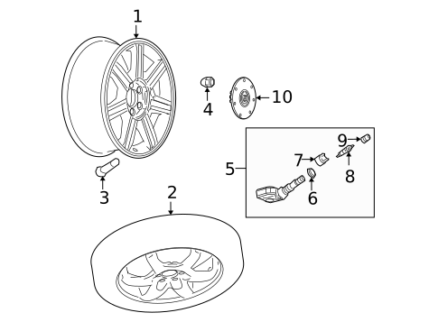 Tire Pressure Monitor Components for 2008 Cadillac SRX #0
