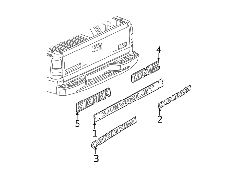 Exterior Trim - Pick UP Box for 2005 Chevrolet Silverado 3500 #8