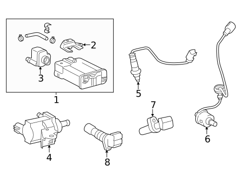 Emission Components for 2022 Lexus IS350 #0