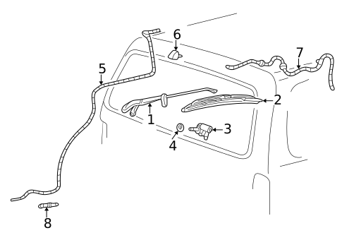 Wiper & Washer Components for 2005 Ford Freestyle #1