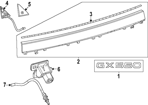 Exterior Trim - Lift Gate for 2024 Lexus GX550 #0