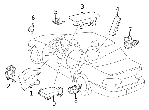 Air Bag Components for 2002 Toyota Corolla #0