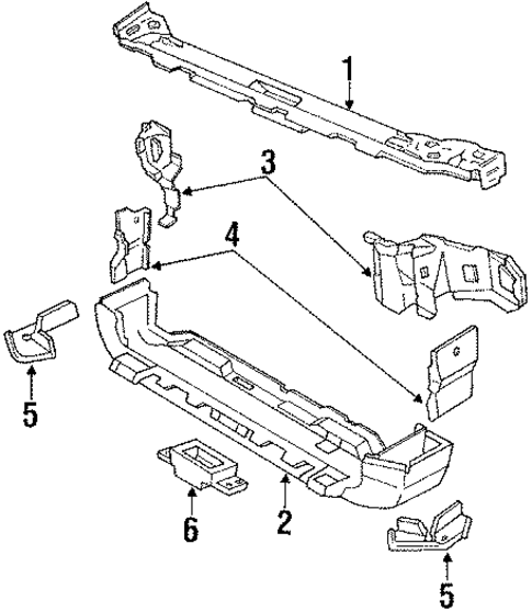 Radiator Support for 1988 Buick Skylark #0