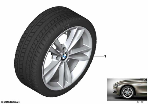Complete Wheel Winter for 2014 BMW 320iX #3
