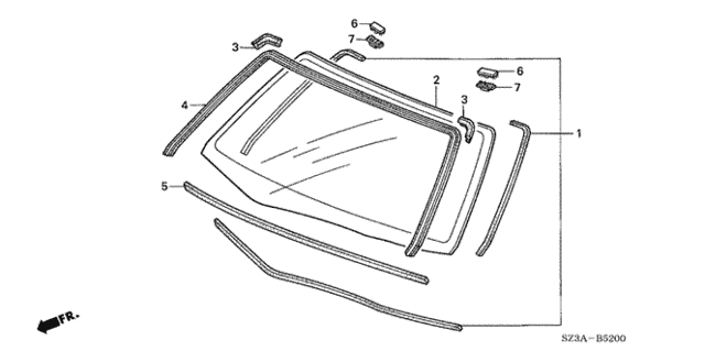 Front Windshield for 2004 Acura RL #0