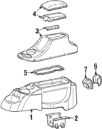 XF1Z54045A36GAA - Body: Console for Ford Image