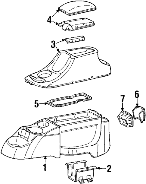 Center Console for 1998 Mercury Sable #1