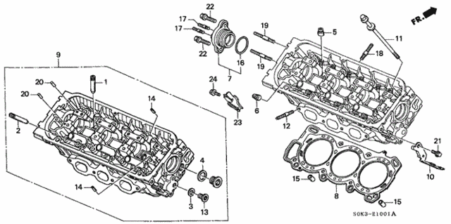 Rear Cylinder Head for 2003 Acura TL #0