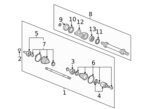 Drive Axles for 2008 Honda Fit #0