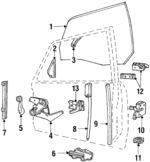 E1FZ7421410D - : Glass for Ford: Escort | Mercury: Lynx Image