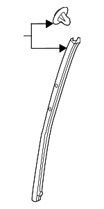 72730THRA01 - : 2018-2024 Honda Odyssey - Sash R Slide Door Center (Lower) for Honda: Odyssey Image