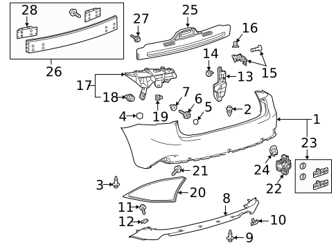 Bumper & Components - Rear for 2025 Lexus IS300 #4