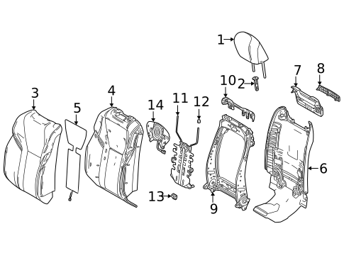 Passenger Seat Components for 2025 Lexus LX700h #2