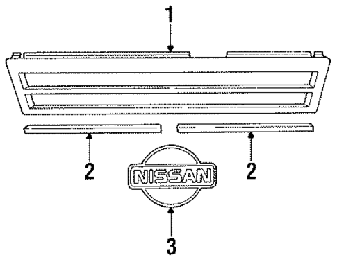 Grille & Components for 1990 Nissan Stanza #0