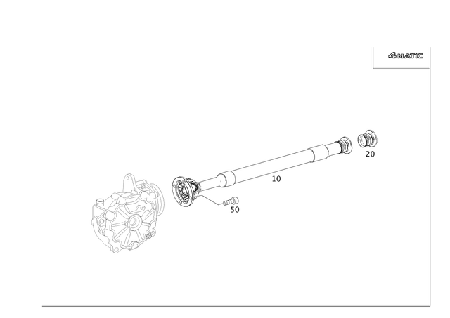 2534102500 - Propeller Shaft: Propeller Shaft for Mercedes-Benz: CLS400, CLS550 Image image
