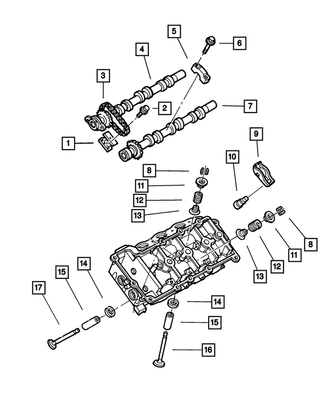 4663721 - 2.7L Gas; Engine: Valve Spring Retainer, Right Cylinder Head for Mopar Image