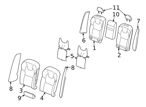 Rear Seat Components for 2022 Volvo XC60 #3
