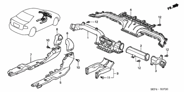 Duct for 2004 Acura TL #0