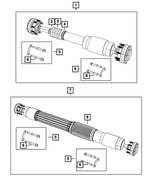 52853346AF - Rear Axle; Dana 226 MM; Differential and Drive Line: Drive Shaft for Jeep: Wrangler, Wrangler JK Image