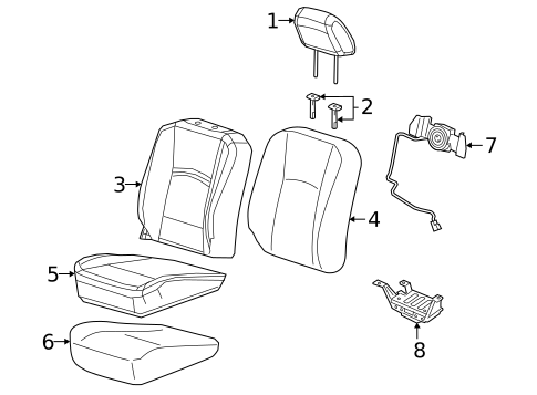 Passenger Seat Components for 2024 Ram 3500 #0
