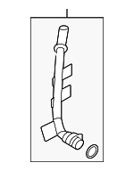 LR183052 - : Water Return Tube for Land Rover: Defender 110, Defender 130, Defender 90, Discovery, Range Rover, Range Rover Sport, Range Rover Velar Image