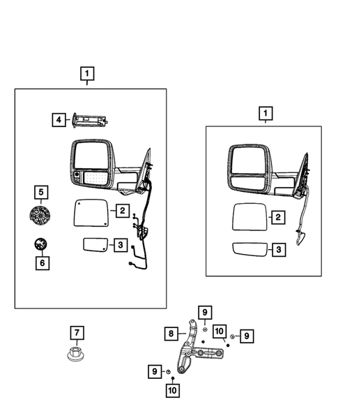 Exterior Mirror for 2023 Ram 3500 #0