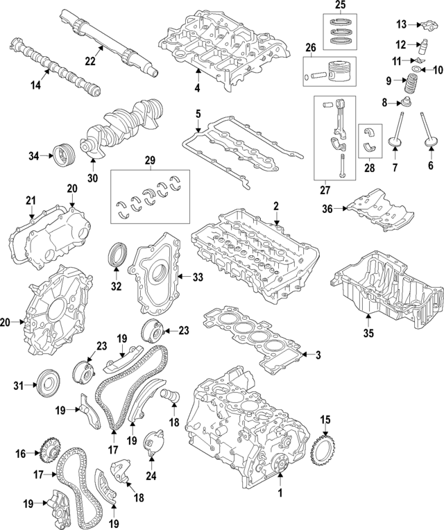 JDE38671 - Engine: Short Block for Jaguar Image
