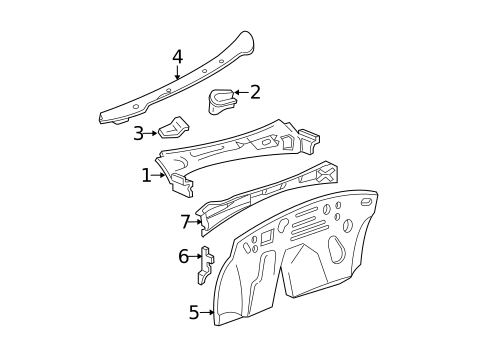 Cowl for 2003 Ford Mustang #0