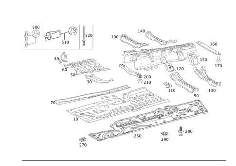 Front Floor for 2012 Mercedes-Benz S400 #0