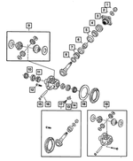5086911AC - Rear Axle; American Axle 292 MM Single Rear Wheel; Differential and Drive Line: Pinion Shaft Shim Kit for Mopar Image
