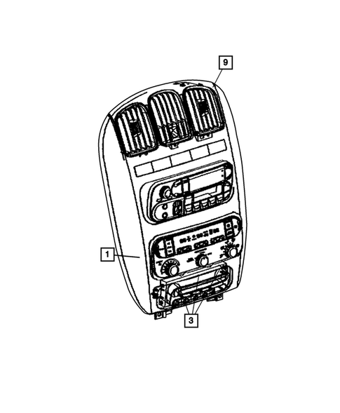 Air Conditioner and Heater Controls for 2002 Dodge Caravan #0