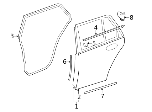 Door & Components for 2009 Mercedes-Benz E63 AMG #2