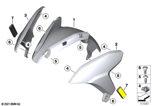 Front Wheel Fender for 2014 BMW-Motorrad C 600 Sport #0
