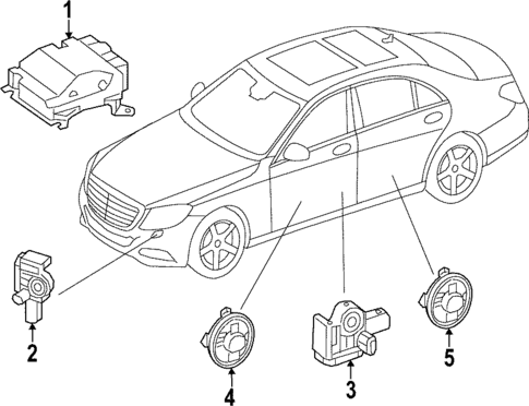 Air Bag Components for 2025 Mercedes-Benz C43 AMG #1