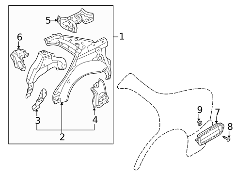 Inner Structure for 2001 Mazda Protege #0