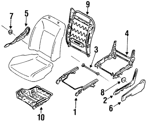 Front Seat Components for 1991 INFINITI G20 #0