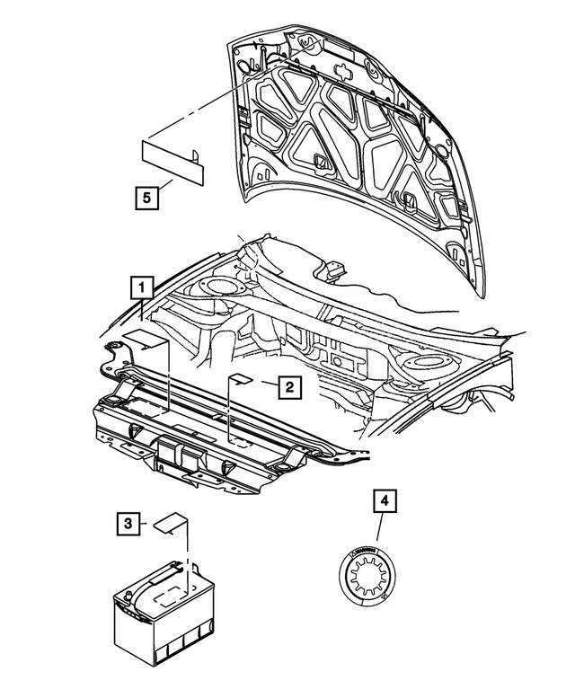 68213176AA - Labels: Coolant System Cap Label for Mopar Image