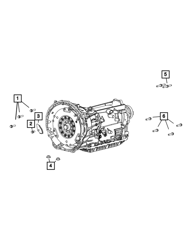 6102411AA - Transmission: Hex Head Bolt And Washer for Chrysler: 200, 300, Pacifica, Sebring, Town &amp; Country | Dodge: Avenger, Challenger, Charger, Dart, Durango, Grand Caravan, Hornet, Journey, Nitro | Jeep: Cherokee, Compass, Gladiator, Grand Cherokee, Grand Cherokee L, Grand Wagoneer, Wagoneer, Wrangler, Wrangler JK | Ram: 1500, 1500 Classic Image