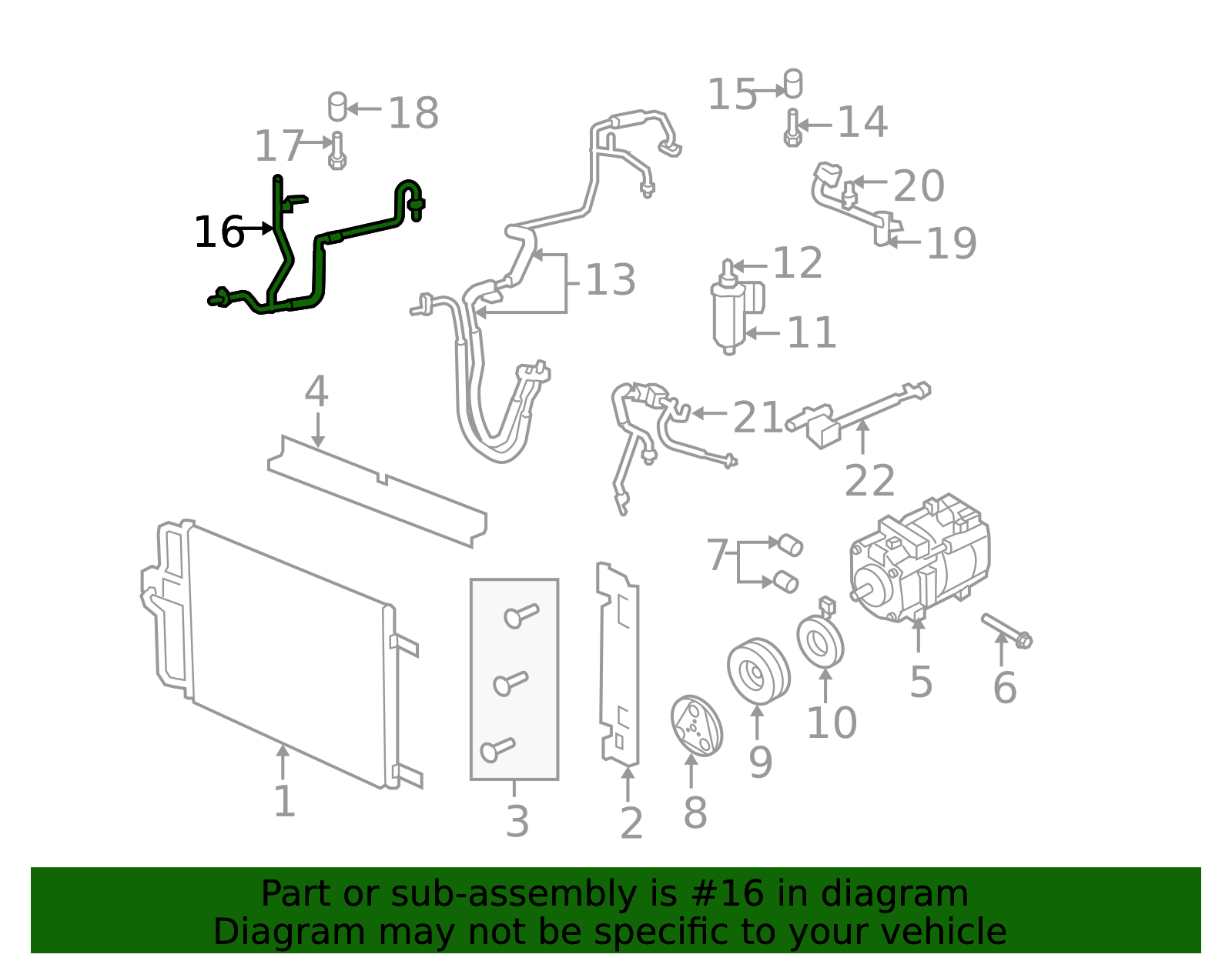 ZZD4-61-462A - 2009-2011 Mazda Tribute - A/C Refrigerant Suction