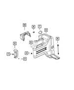 6MM76TX7AC - Interior Trim: Close Out Panel for Jeep: Wrangler Image