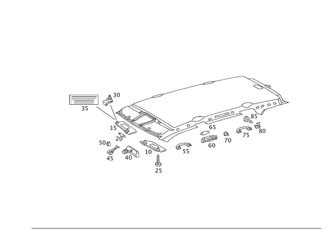 Sun Visor, Interior Mirror, Grab Handle for 2003 Mercedes-Benz ML55 AMG #0