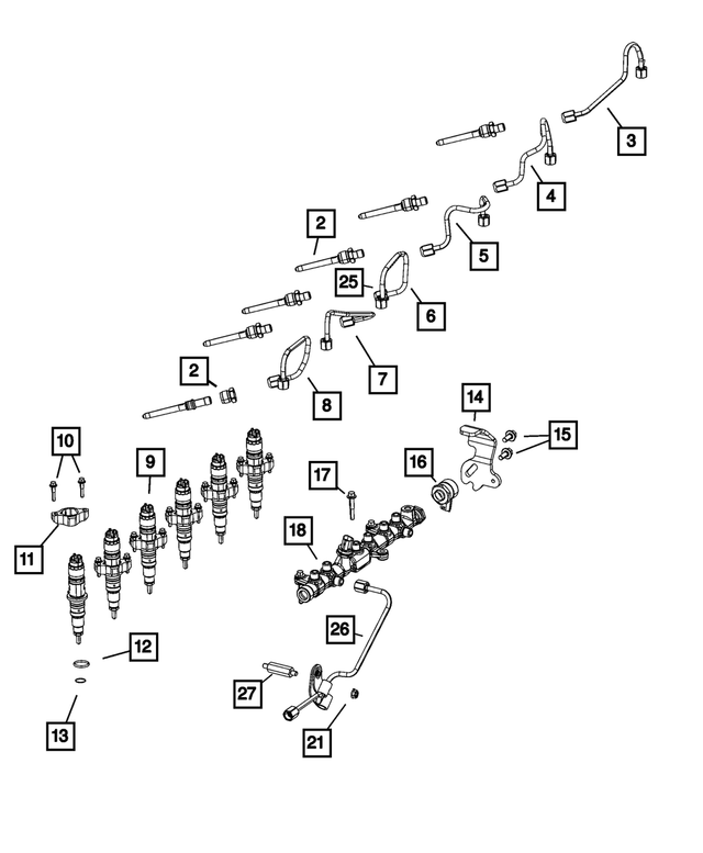 68568035AA - Fuel and Accelerator Pedal: Injector Connector for Mopar Image
