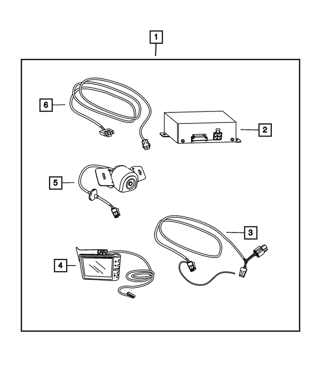 82210145AC - Mopar Accessories - Component Parts: Back Up Camera Kit for Mopar Image